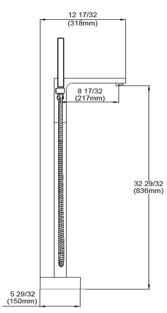 7-Series Free Standing Tub Filler