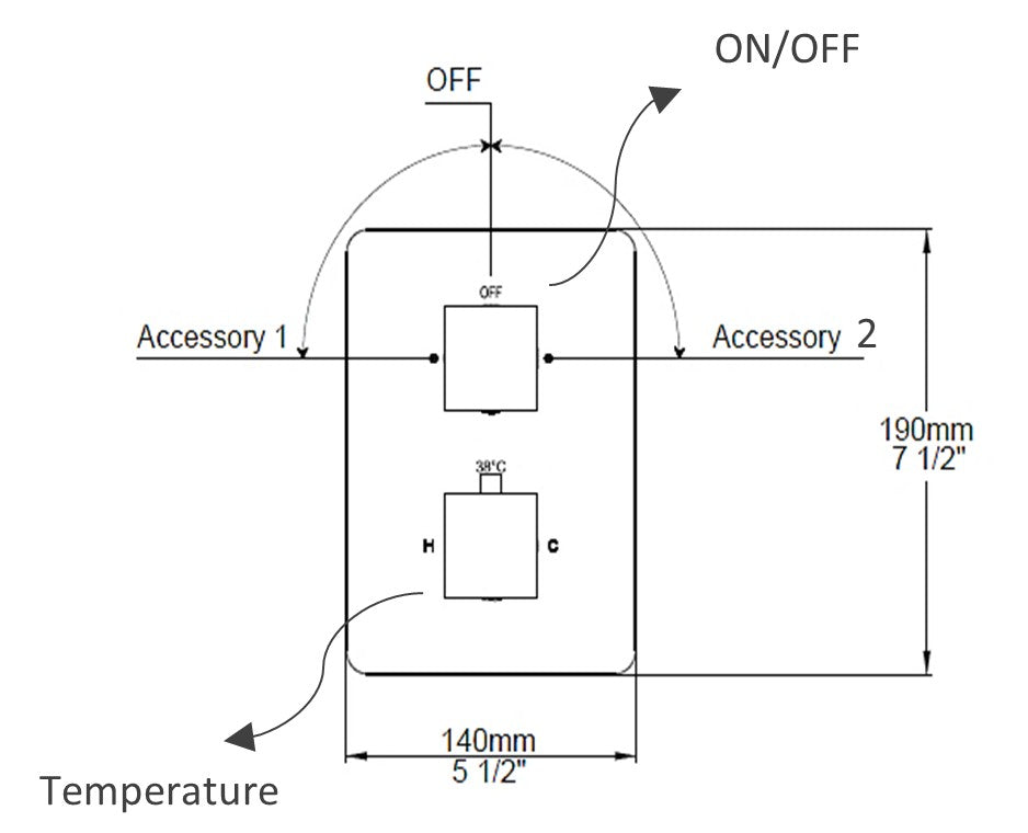 7-Series/ 2-Way Thermostatic Shower Kit